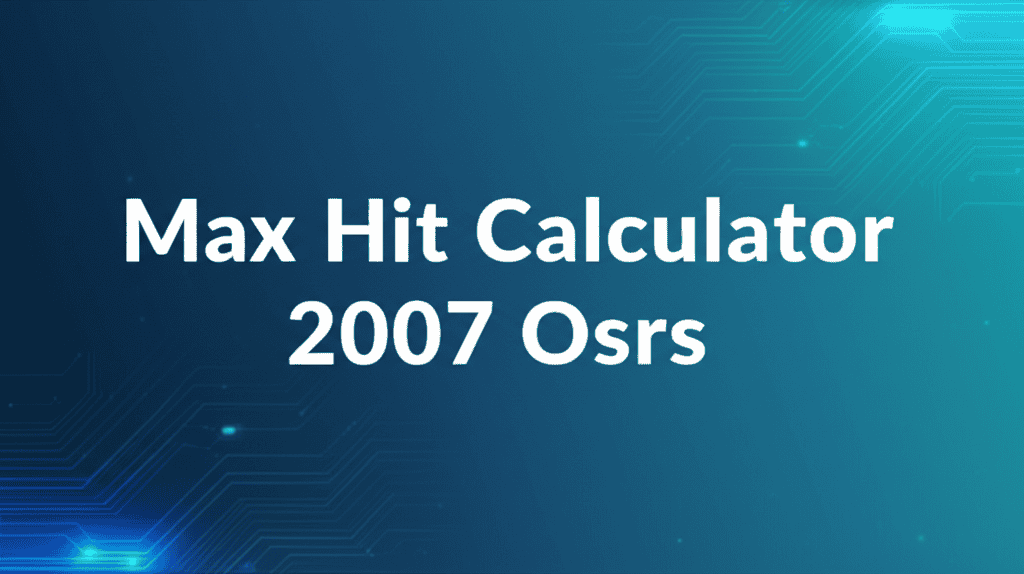Max Hit Calculator OSRS